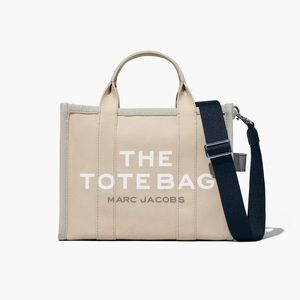 THE TOTE BAG BEIGE MULTI SMALL CANVAS
